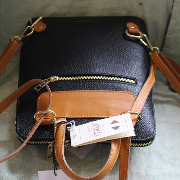 NWT Divina Firenze Pebble Leather Handbag Backpack Backp Made In Italy main image 2